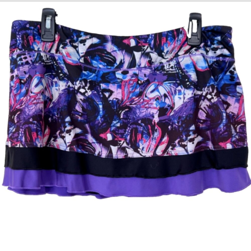 Prince Purple Multi-Color Athletic Skort